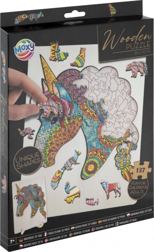 Puzzle in Legno Unicorno 137 Pezzi