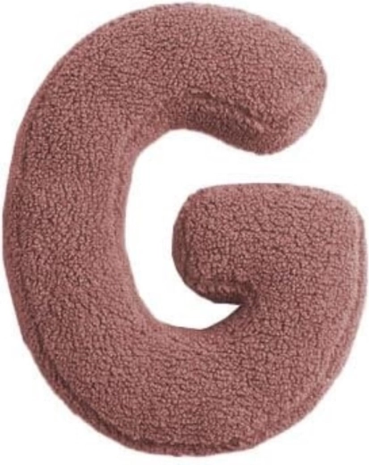 Mealini lettera di peluche G rosa - 1 pezzo