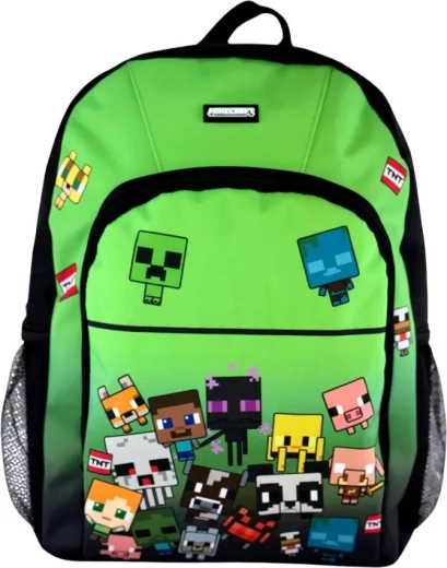Zaino scolastico Minecraft personaggi 21 l nero-verde 42 cm
