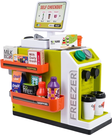 Mini supermercato per bambini con accessori e cassa self-service
