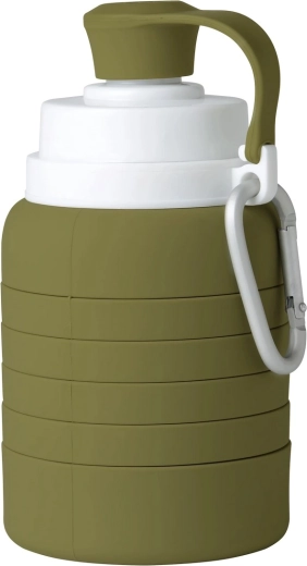 Borraccia in silicone pieghevole Mininor moss green