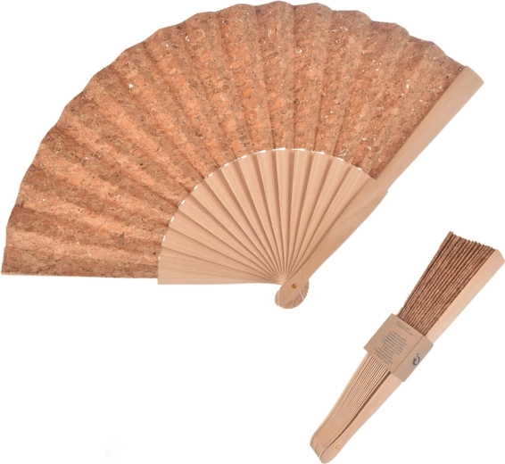 Ventaglio in sughero e legno 23 cm