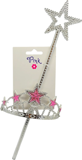 Cerchietto con corona e bacchetta magica Stella