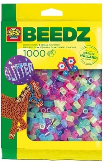 SES Creative perline da stirare con glitter 1000 pz