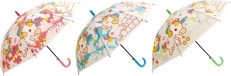 Ombrello per bambini con unicorno 50 cm