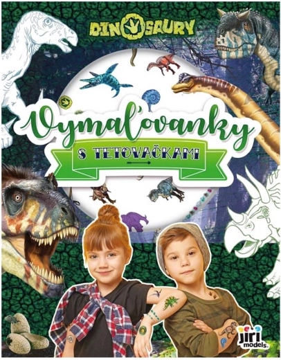 Album da colorare con dinosauri e tatuaggi per bambini - 1 pezzo