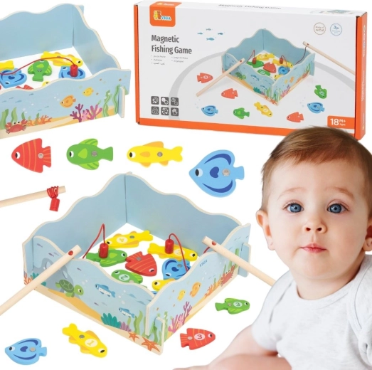 Gioco di pesca magnetica in legno VIGA
