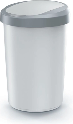 Pattumiera con coperchio Compacta R Flap 40 l, grigio cenere/grigio chiaro