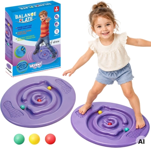 Tavola propriocettiva WOOPIE con labirinto viola