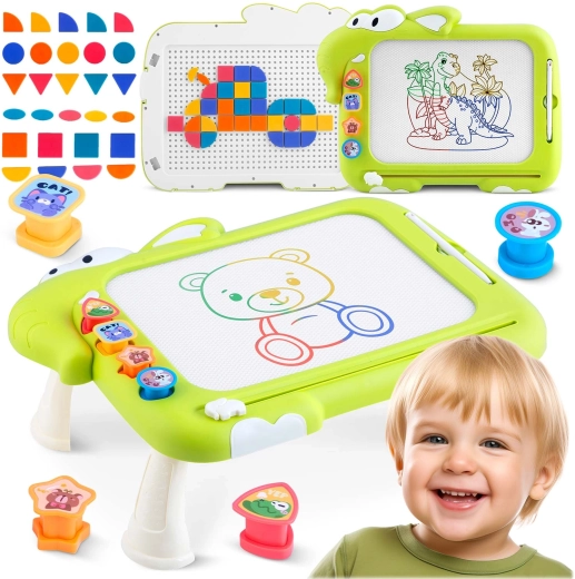 Ricokids tavoletta magnetica per disegnare con tavolino e mosaico rk-823 - 1 pezzo