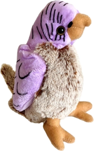 Pappagallo di peluche viola-marrone 17 cm