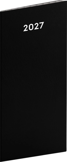 Notique diario tascabile nero 2027 (8 × 18 cm)