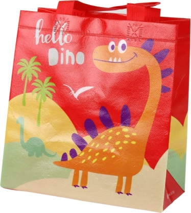 Busta regalo dinosauro rossa 23 × 21,5 × 11 cm