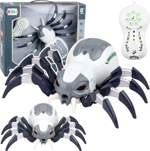 Ragno robotico RC con fumo, luci e suoni