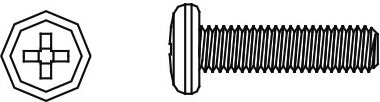 Jamara vite M3x10 con testa tonda Skull Nightstorm (8 pz)