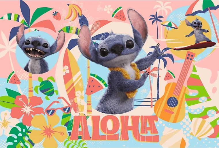 Puzzle 100 – STITCH E AMICI IN AZIONE di DISNEY Trefl