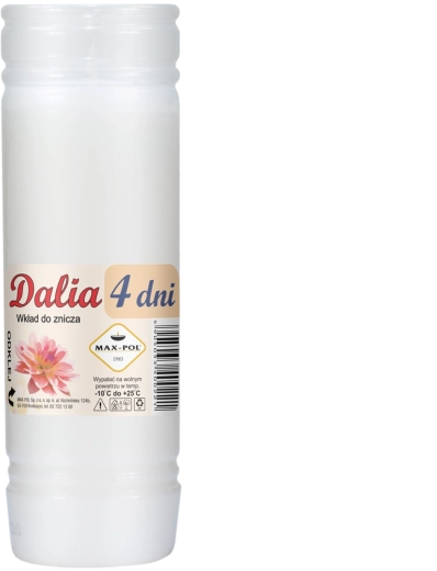 Set di 10 ricariche in paraffina DALIA 18 cm, 96 ore