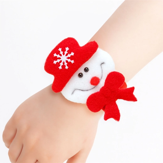 Fascia natalizia e accessorio per chignon con pupazzo di neve 21 × 8 cm