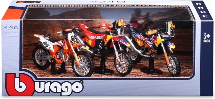 Set di modelli di biciclette KTM Red Bull in scala 1:18