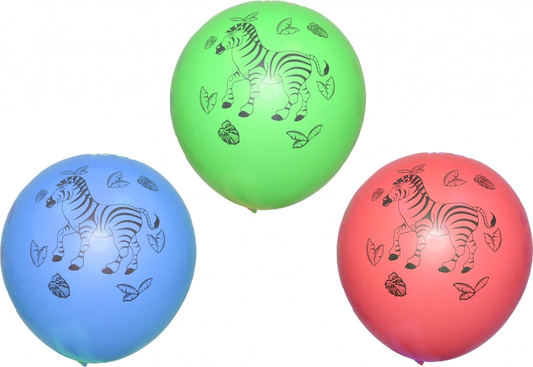 Palloncino gonfiabile zebra 30 cm - 10 pezzi
