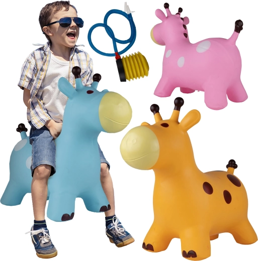 Cavallino saltellante in gomma Giraffa