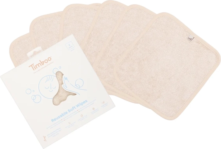 Timboo salviette morbide riutilizzabili Frosted Almond (6 pz)