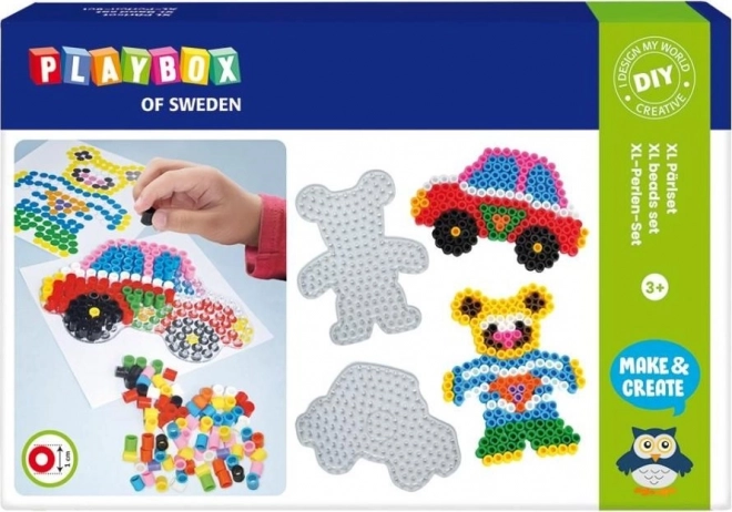 Set di perline da stirare - auto e orsetto XL