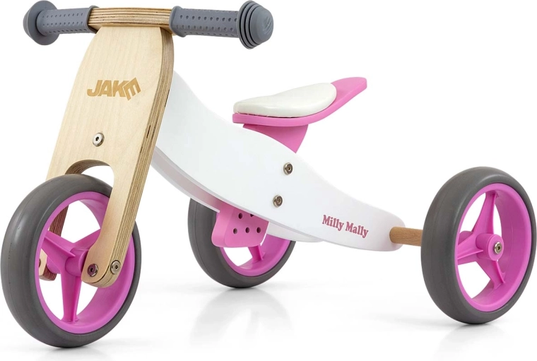 Milly Mally cavalcabile e triciclo 2in1 Jake classic pink - 1 pezzo