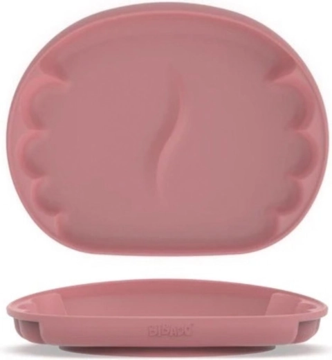 Piatto in silicone BIBADO Learning Curve™ con ventosa Blush