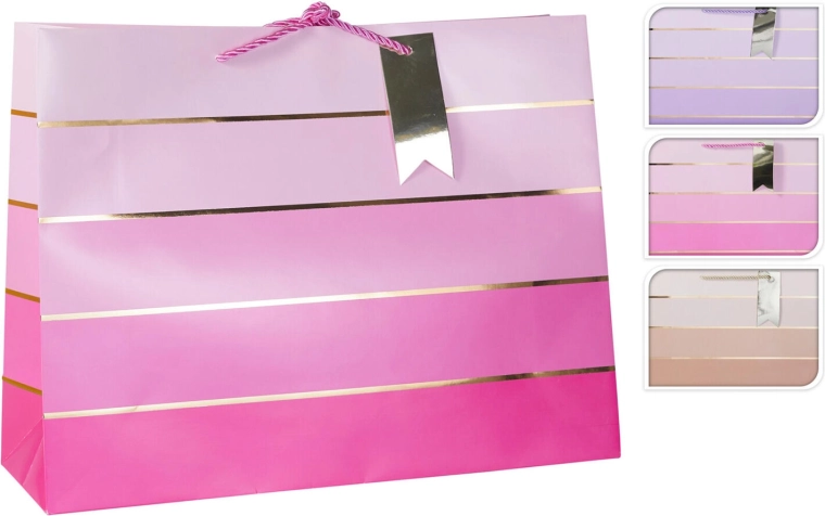 Borsa regalo in carta XL 40 × 30 × 10 cm, mix di 3 colori