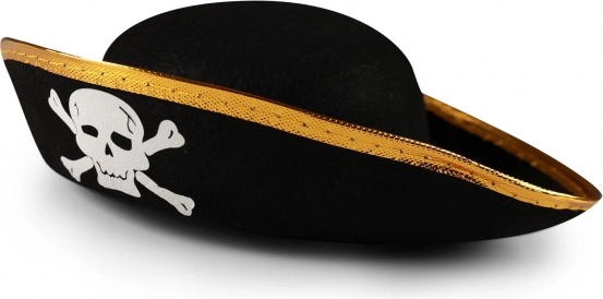 Cappello da pirata per bambini con teschio