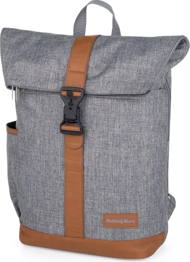 Zaino fasciatoio per passeggino Petite&Mars Jackob Ultimate Grey