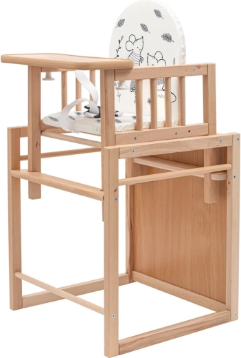 Seggiolone pappa in legno per bambini New Baby Jerry
