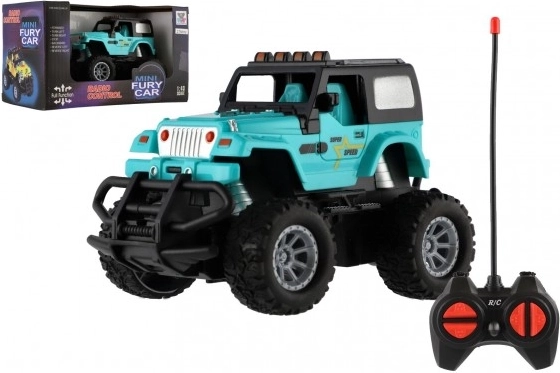 Auto fuoristrada radiocomandata 1:43, 27 MHz, con luce – Turchese