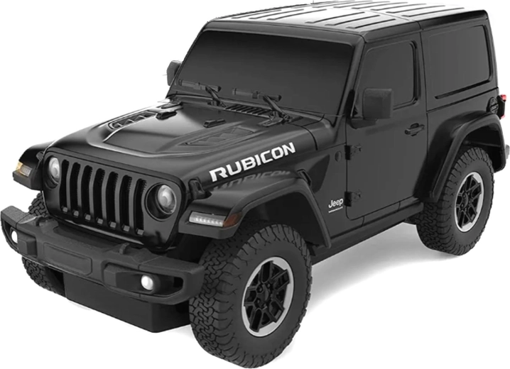 Jeep Wrangler JL radiocomandata Rastar in scala 1:24, nera