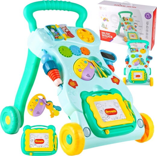 Girello con tavolino e chiavi – verde