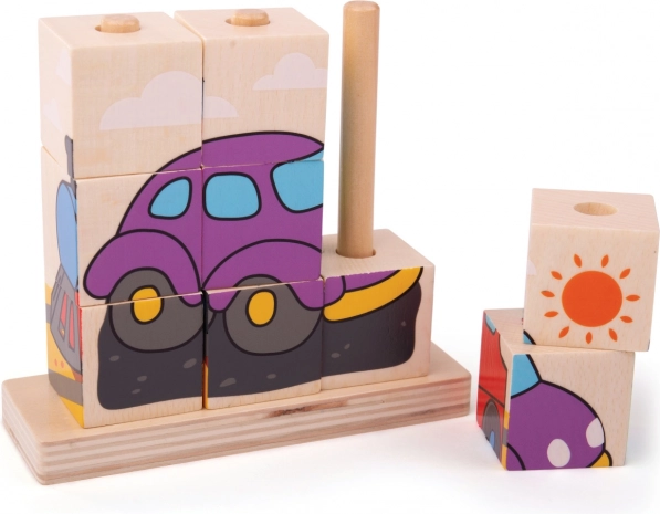 Puzzle in legno Bigjigs Baby Mezzi di trasporto