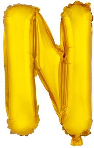 Palloncino in foil lettera N 30 cm oro TORO