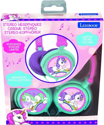 Cuffie cablate pieghevoli per bambini Unicorno