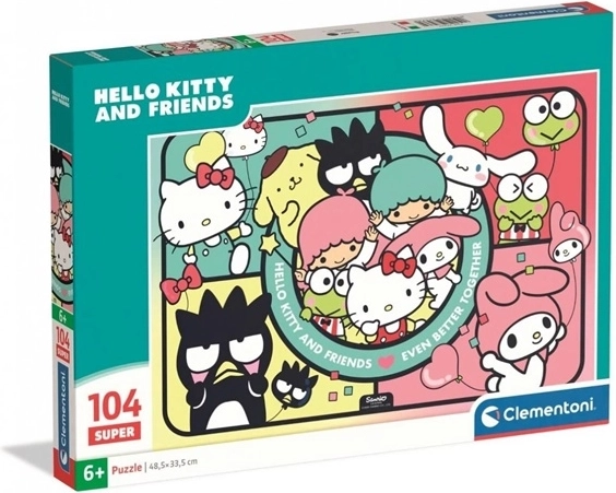 Puzzle Clementoni SuperColor Hello Kitty e amici da 104 pezzi