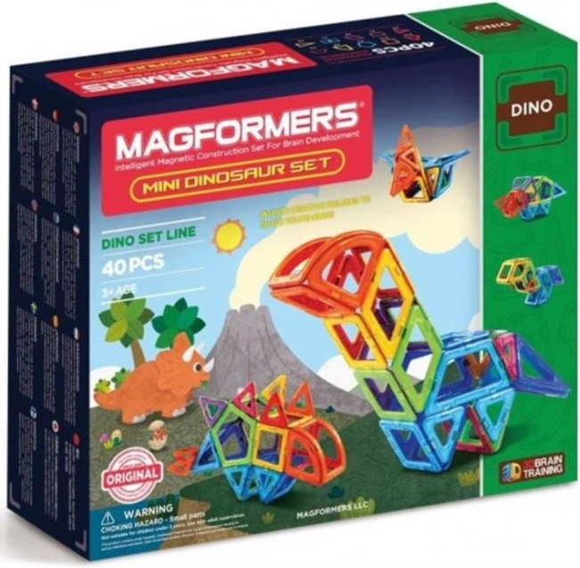 Set di costruzione magnetico MAGFORMERS Mini Dinosaur 40 pezzi