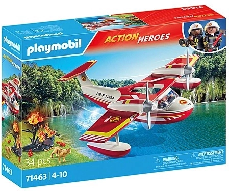 Set di figurine Action Heroes 71463 Aereo antincendio con funzione di spegnimento