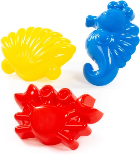 Formine per la sabbia animali marini – set da 3 pz