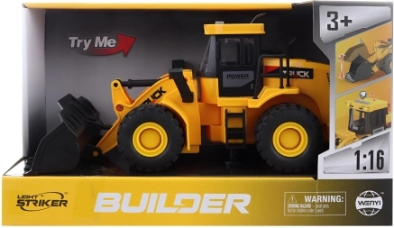 Pala caricatrice da costruzione 1:16 a inerzia con luci e suoni