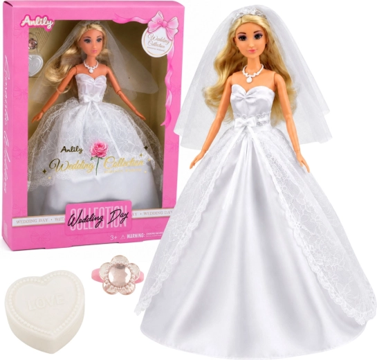 Anlily bambola alla moda sposa in abito da matrimonio 30 cm