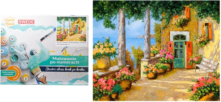 Dipinto con i numeri – terrazza con vista sul mare