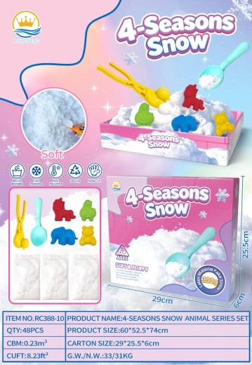 Neve artificiale plastica con accessori
