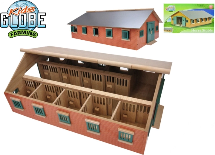 Kids Globe stalla in legno per cavalli 1:32