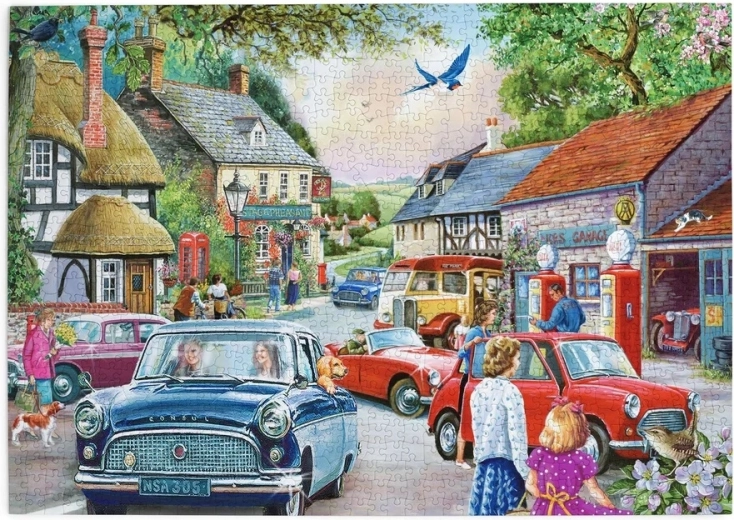 Puzzle House of Puzzles presso il distributore di benzina, 1000 pezzi
