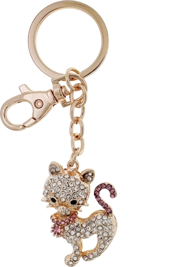 Portachiavi con ciondolo Gatta Diamante
